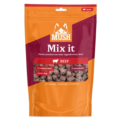 MUSH Mix It Frysetørret Barf med Okse 200g